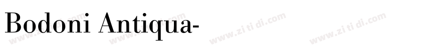 Bodoni Antiqua字体转换